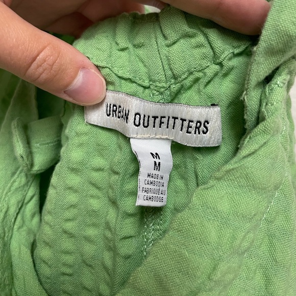 Urban Outfitters Green Linen Romper with Pockets - Size M - Picture 5 of 8